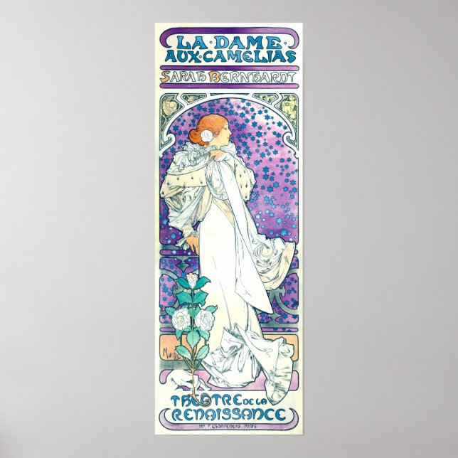 Lady of the Camelias, Alphonse Mucha Poster (Front)