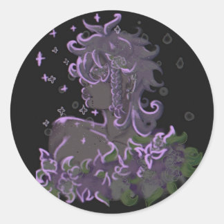 Lady of the Cosmos  Classic Round Sticker