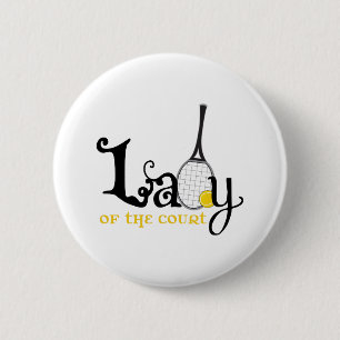 Lady Of The Court 2 Inch Round Button