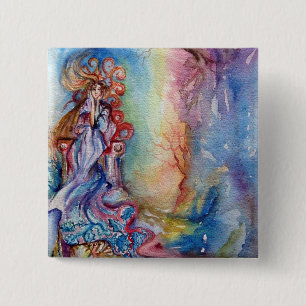 LADY OF THE LAKE 2 INCH SQUARE BUTTON