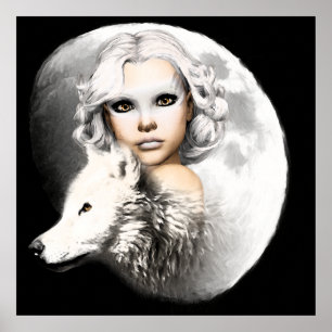 Lady of the Moon Poster