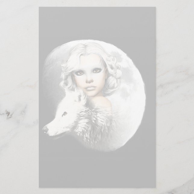 Lady of the Moon Stationery (Front)