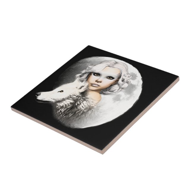 Lady of the Moon Tile (Side)