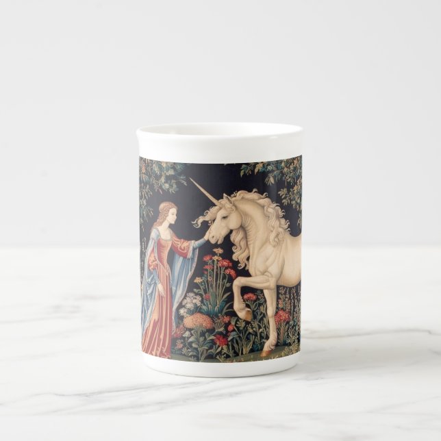 Lady of the Unicorn Bone China Mug (Front)