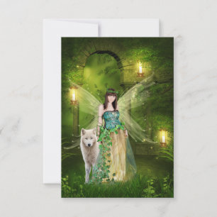 Lady of the wolfs thank you card