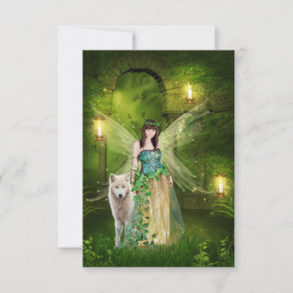 Lady of the wolfs thank you card