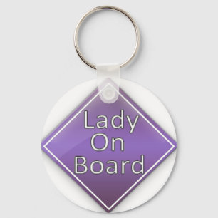 Lady on Board Keychain