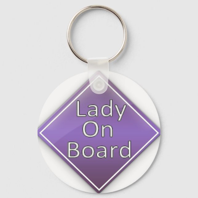 Lady on Board Keychain (Front)