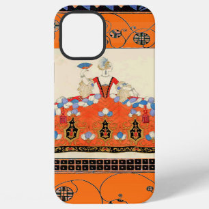 LADY ORANGE BLACK SWIRLS /FASHION COSTUME DESIGNER iPhone 12 PRO MAX CASE