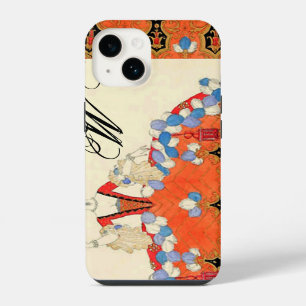 LADY ORANGE DECO FASHION COSTUME DESIGNER MONOGRAM iPhone 14 CASE