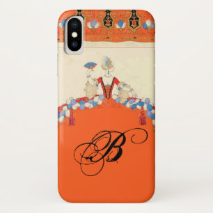 LADY ORANGE FASHION COSTUME DESIGNER MONOGRAM iPhone X CASE