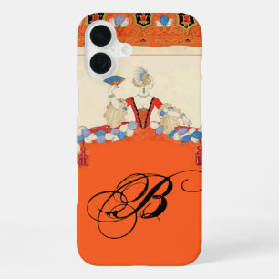 LADY ORANGE FASHION COSTUME DESIGNER MONOGRAM iPhone 16 PLUS CASE