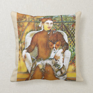 Lady Papillon Throw Pillow