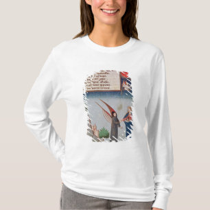 Lady Philosophy leads Boethius in flight T-Shirt
