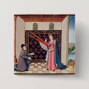 Lady Philosophy offers to Boethius  wings 2 Inch Square Button