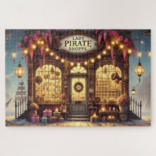 Lady Pirate Shoppe Enchanted Coastal Boutique Jigsaw Puzzle
