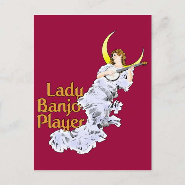 Lady Player Postcard (Front)