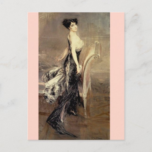 Lady Portrait - Boldini Postcard (Front)