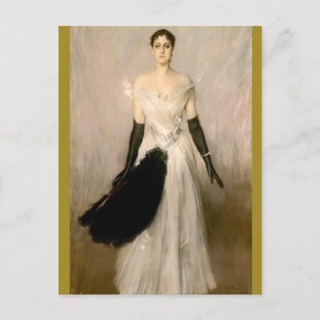 Lady Portrait - Boldini Postcard (Front)