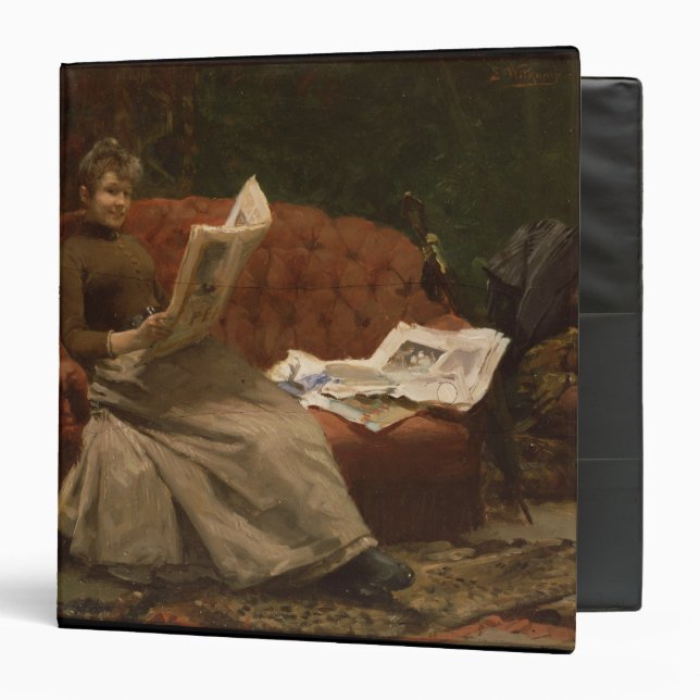 Lady Reading Binder (Front/Inside)
