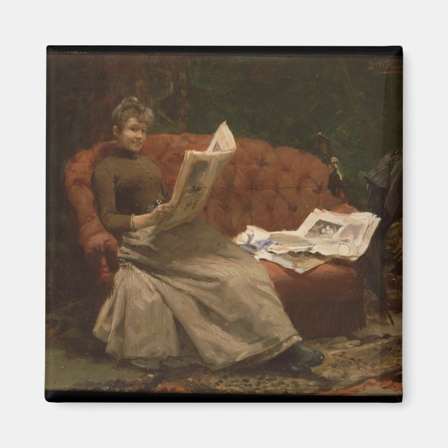 Lady Reading Magnet (Front)