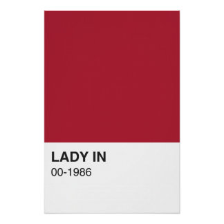 Lady Red Color Song - Full Width Poster