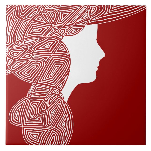 Lady Red Tile (Front)