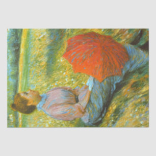 Lady Resting in a Green Meadow Tissue Paper