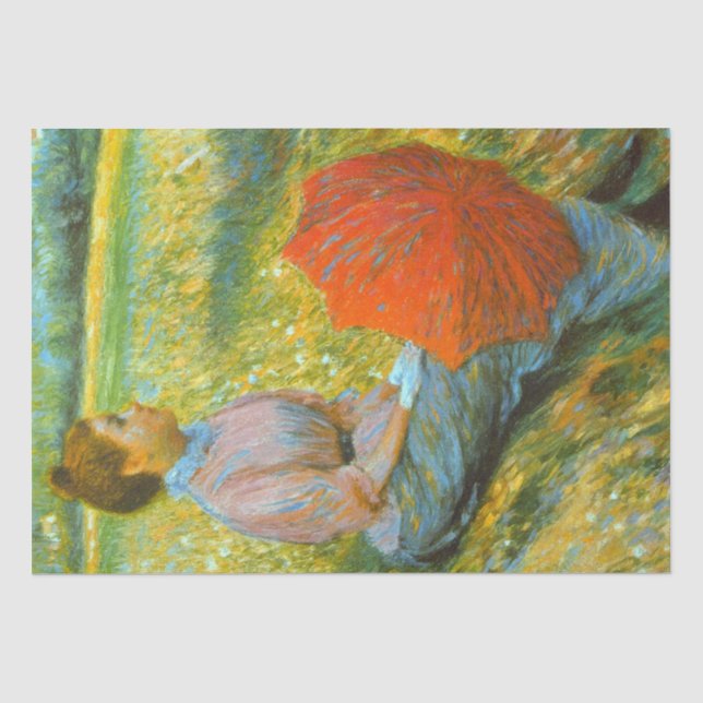 Lady Resting in a Green Meadow Tissue Paper (Front)