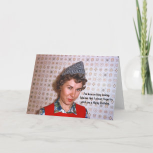 Lady Retro Fabulous Birthday Humour Card