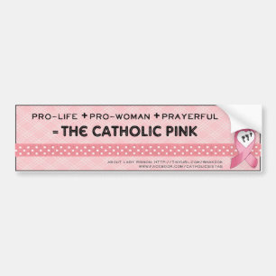 Lady Ribbon bumper sticker