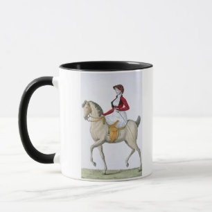 Lady riding sidesaddle, from 'Costumes Parisien', Mug