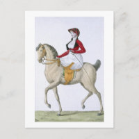 Lady riding sidesaddle, from 'Costumes Parisien',