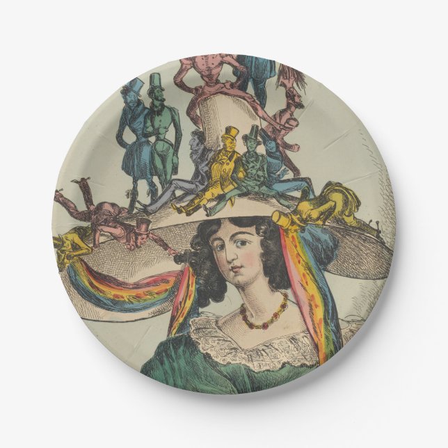 Lady - Round Paper Plates (Front)
