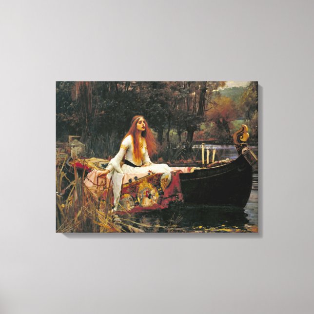 Lady Shalott 1888 Canvas Print (Front)
