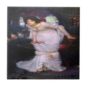 Lady Shalott Lancelot John Waterhouse Waterhouse Tile
