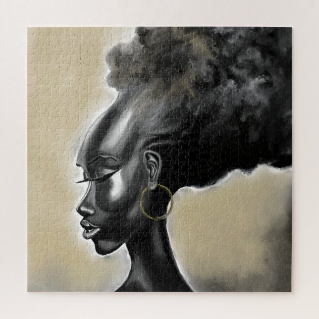 Lady Shy Puzzle Jolie femme africaine (Vertical)