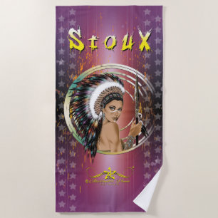 Lady Sioux Beach Towel