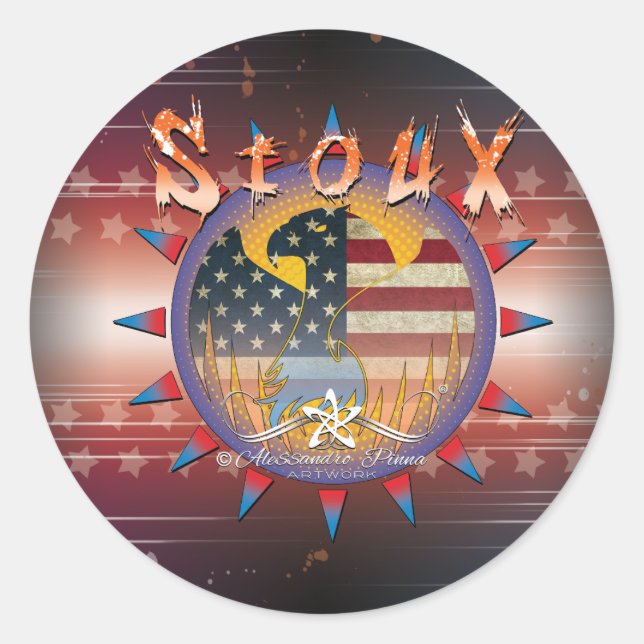 Lady Sioux Classic Round Sticker (Front)