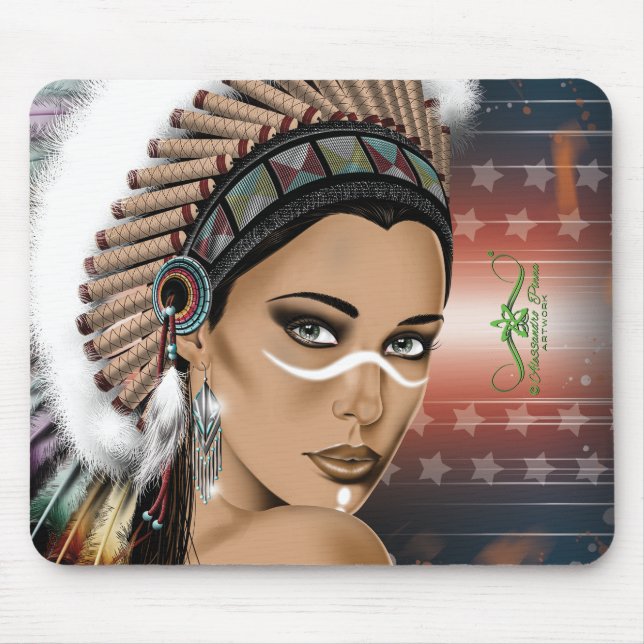 Lady Sioux Mouse Pad (Front)