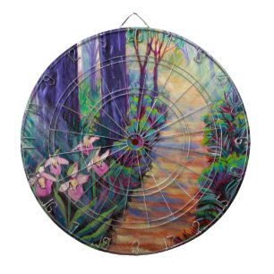 Lady Slippers on the Path Dartboard