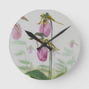 Lady Slippers Round Clock