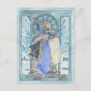 Lady Snowflake Postcard