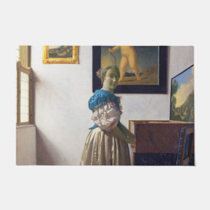 Lady Standing at a Virginal, Johannes Vermeer Doormat