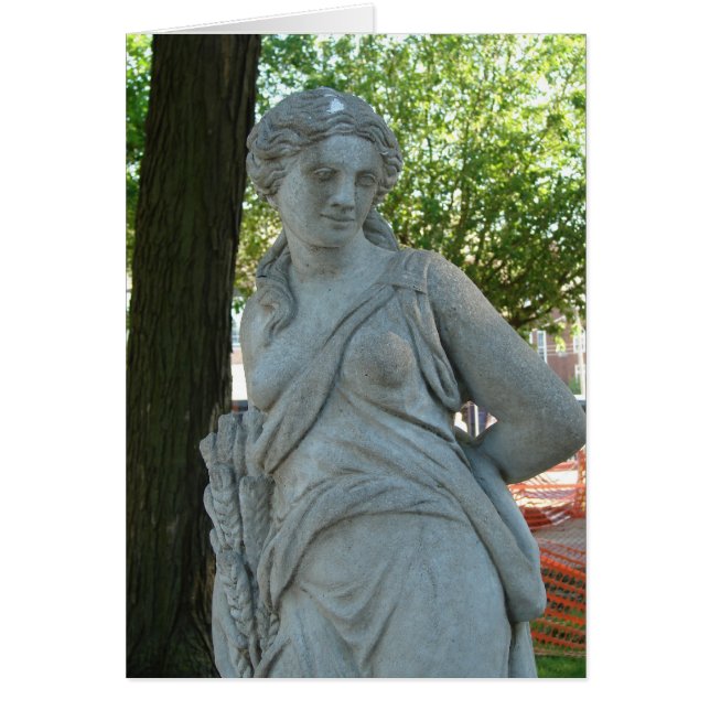 Lady Statue in the Park in Washington, Iowa (Front)
