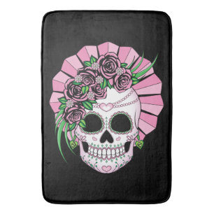 Lady Sugar Skull Bath Mat