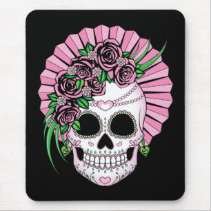 Lady Sugar Skull Mouse Pad