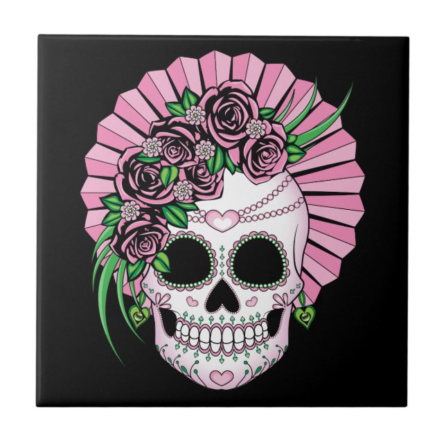 Lady Sugar Skull Tile (Front)