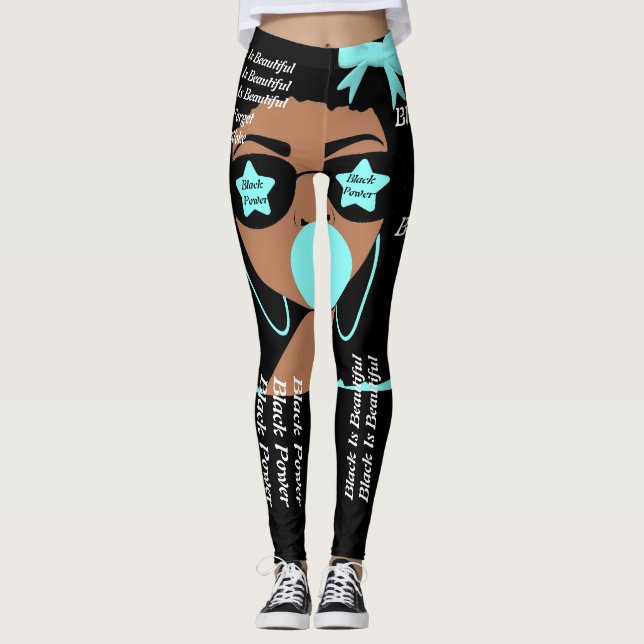 Lady Survivor Black Power Legging For Women (Front)