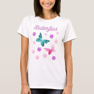 Lady T-Shirt with Butterflies
